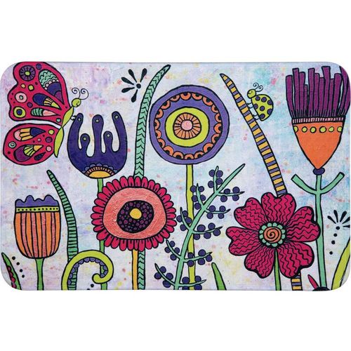 4008838370315 - WENKO Badematte RollinArt Full Bloom 45 x 70 cm Mehrfarbig Polyester mehrfarbig - mehrfarbig