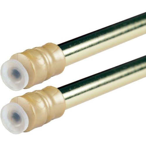 4059222251789 - Klemmstange mit Schraubtechnik ausziehbar kein Bohren und kein Kleben gold - glanz 60 - 90 cm ( 2er Pack ) - Gold