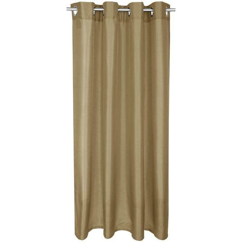 4059222257583 - Bestlivings - Gardine Blickdicht mit Ösen ( Taupe dunkel ) in 140x245cm ( Breite x Höhe ) - Dunkeltaupe