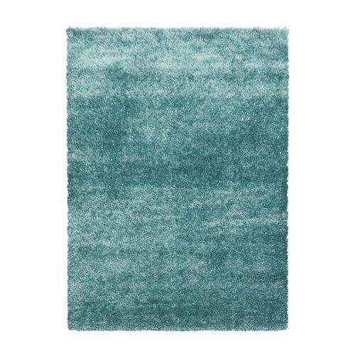 4058819118238 - Hochflor-Teppich AYYILDIZ TEPPICHE BRILLIANT 4200 Teppiche Gr B L 280 cm x 370 cm 50 mm 1 St blau (aquablau) Esszimmerteppiche Langflor auch als Läufergröße