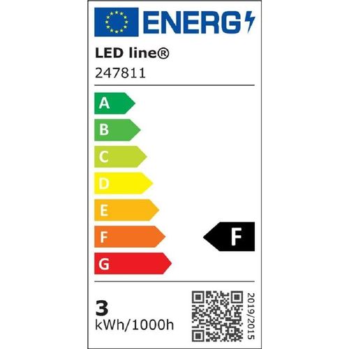 4251678466797 - Led Line - 3x GU10 3W led Leuchtmittel 36° smd 6000K Kaltweiß 273 Lumen Spot Strahler Glass Einbauleuchte Energiesparlampe Glühlampe