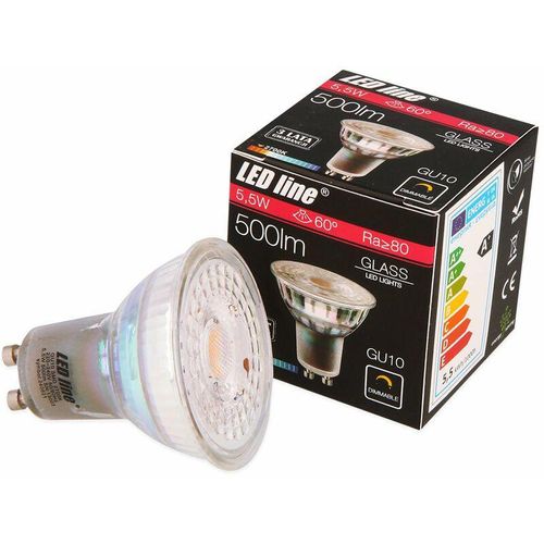 4251678499535 - Led Line - 1x GU10 55W led Leuchtmittel 550 Lumen Spot Strahler Einbauleuchte Energiesparlampe Glühlampe 4000K Neutralweiß