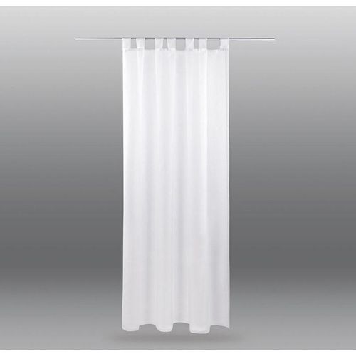 4035179146736 - Gardine mit Schlaufen Transparent Voile 140 x 245cm ( Breite x Länge ) in weiß - reinweiß Schlaufenschal in vielen weiteren Farben und Größen - Weiß