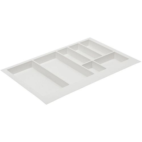 4251224327664 - Ms Beschläge - Besteckeinsatz Besteckkasten Schubladenkasten Universal Schubladen-Organizer Weiß 740mm