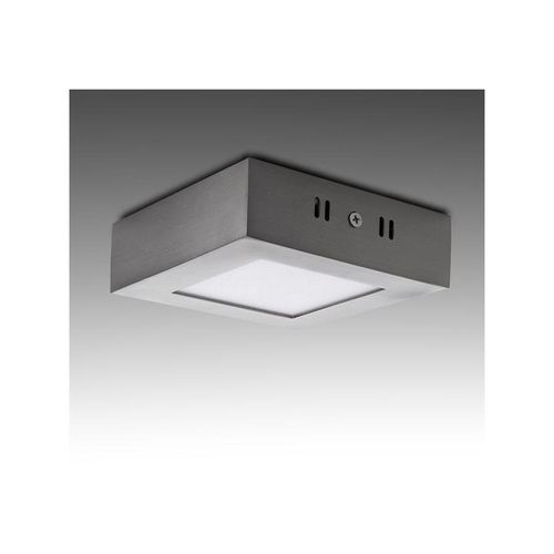 8435402546337 - Greenice - Deckenleuchte led 6W 430Lm 6000ºK Quadrat Satin Nickel 50000H [GL-PL-SM6SN-CW] - kaltes Weiß