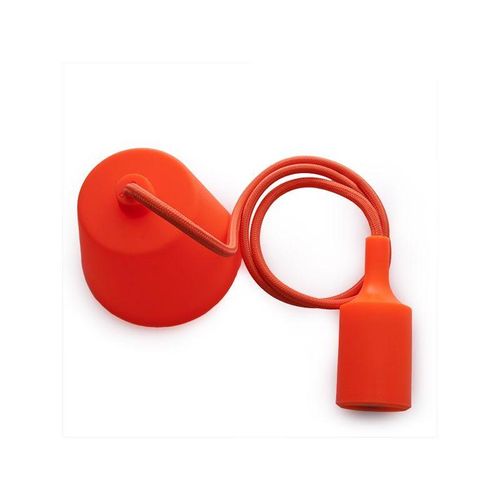 8435402558576 - Greenice - Lampenhalter E27 Kabel - Rosette Orange (HO-CAB-E27-O)