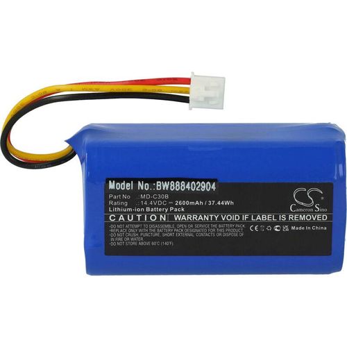 4064115052008 - Vhbw - Akku Ersatz für Blaupunkt D071-INR-CH-4S1P 6604002-0 für Staubsauger (2600 mAh 144 v Li-Ion)