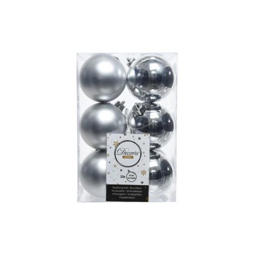 8716128589991 - - 12 Kugeln - Weihnachtsstimmung - Silber - 71870 - Argent