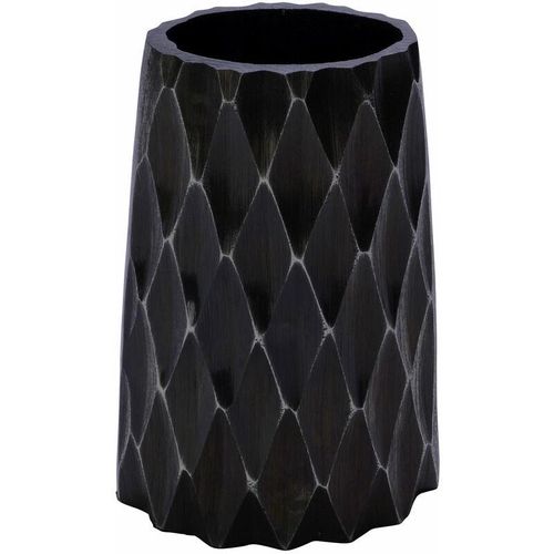 4260700658666 - Spetebo - Aluminium Blumenvase schwarz - gerade   18 cm - Alu Tisch Deko Blumen Vase Metall