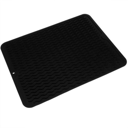 8434852174909 - Silikon Geschirr Abtropfmatte 405x307 mm schwarze - Primematik 8434852174909 - Silikon Geschirr Abtropfmatte 405x307 mm schwarze - Primematik