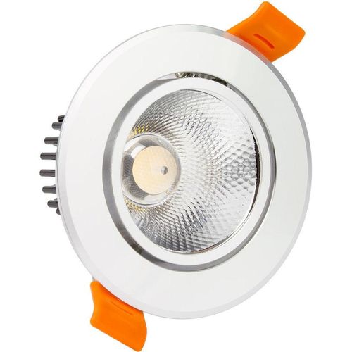 8445044025510 - LED-Downlight Strahler 7W cob Schwenkbar Rund Silber Schnitt ø 70 mm No Flicker WarmweißWarmweiß 2700K No Flicker 8445044025510 - LED-Downlight Strahler 7W cob Schwenkbar Rund Silber Schnitt ø 70 mm No Flicker WarmweißWarmweiß 2700K No Flicker