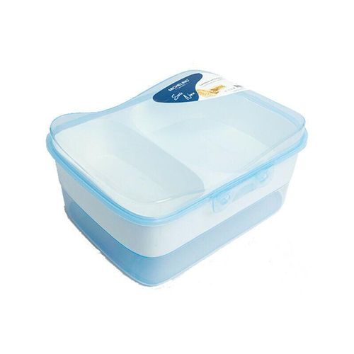 4047125406641 - Lunchbox mit Einteiler Brotdose mit Fächern Spülmaschinengeeignet Blau - Michelino