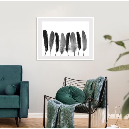 4049009915836 - Bild QUEENCE Carmen Bilder Gr B H 50 cm x 40 cm Wandbild Federn Querformat grau (weiß) Kunstdrucke gerahmt Federn 4049009915836 - Bild QUEENCE Carmen Bilder Gr B H 50 cm x 40 cm Wandbild Federn Querformat grau (weiß) Kunstdrucke gerahmt Federn