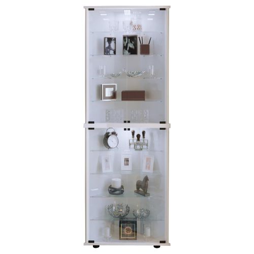 4051814365034 - Glasvitrine stehend Vitrine Glas mit ESG-Sicherheitsglas Maße ca H 176 x B 67 x T 23 cm Standvitrine Glas Modern und platzsparend Glas Vitrinenschrank – Vecko XL