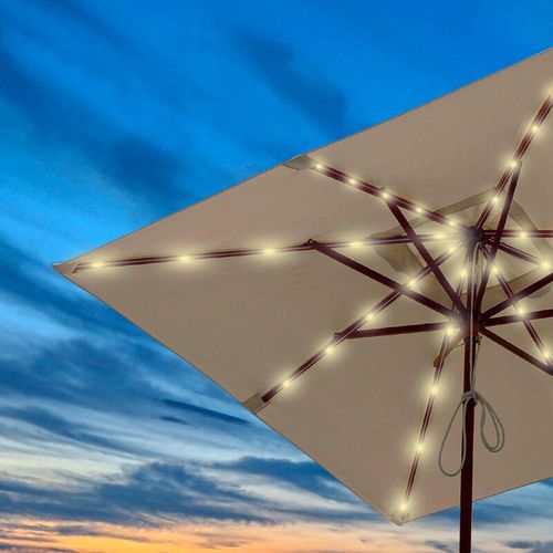 4047834045759 - Bestlivings - Solar Lichterkette für Sonnenschirm Ampelschirm Beleuchtung outdoor 112 led warmweiß mit 2 Modi Gartenleuchte für Pavilion