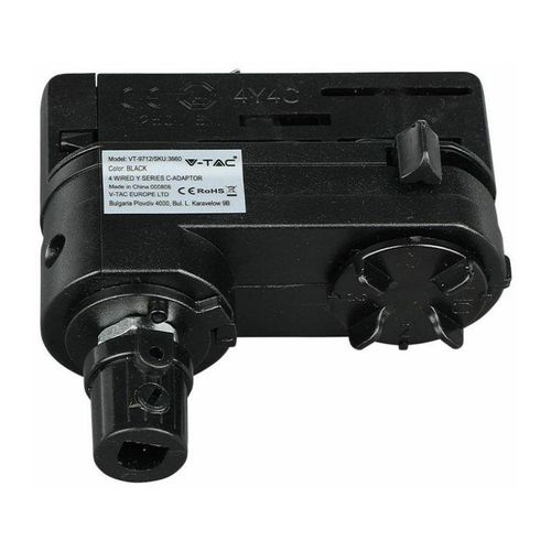 3800157619158 - Vtac - v-tac Drehstromschienenadapter für 220V-Anschluss Farbe Schwarz