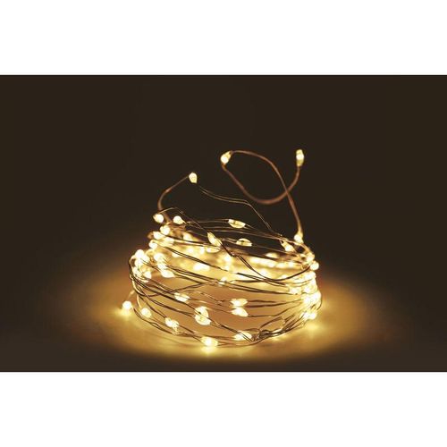 4260625743621 - Draht Lichterkette 24 m mit 240 Micro LED - warm weiß - Leuchtdraht für Außen