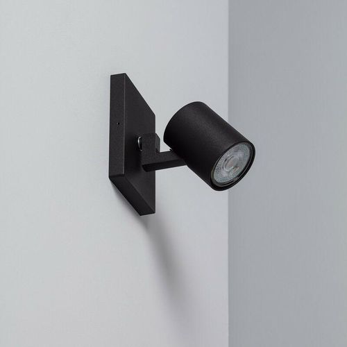 8445044038718 - Ledkia - Aufbau-Strahler Schwenkbar aus Aluminium Gylu für Glühbirne GU10 Schwarz107 mm