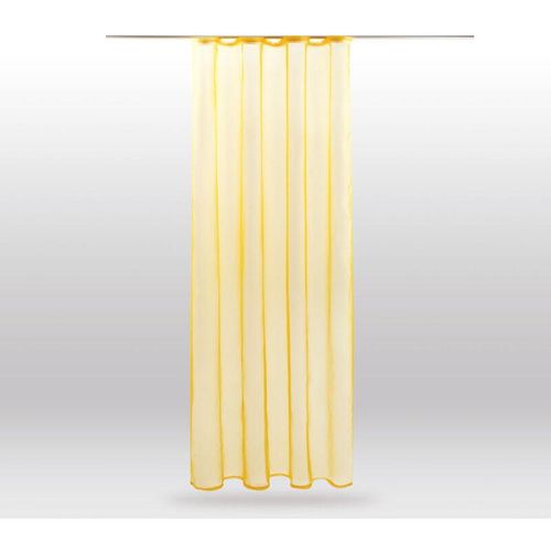 4035179148723 - Gardine mit Kräuselband Transparent Voile 140x245 cm ( Breite x Länge ) in gelb - lemongelb viele weitere Farben und Größen - Gelb