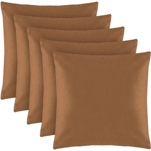 4059222054441 - Bestlivings - Dekokissen 40x40 im 5er Pack ( Braun ) Kissenbezug aus 100% Baumwolle - Dekoratives Kissen weicher Bezug - Öko Tex - in vielen Farben