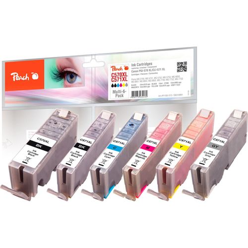 7640173432432 - C570 XL 6 Druckerpatronen XL (bk bkph gy c m y) ersetzt Canon PGI-570XL CLI-571XL für zB Canon Pixma TS 8051 Canon Pixma TS 8000 7640173432432 - C570 XL 6 Druckerpatronen XL (bk bkph gy c m y) ersetzt Canon PGI-570XL CLI-571XL für zB Canon Pixma TS 8051 Canon Pixma TS 8000