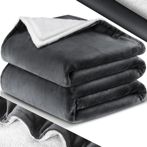 4255598324106 - KESSER® Kuscheldecke Flauschige Sherpa Extra Weich & Warm Wohndecke Flanell Fleecedecke Falten beständig Anti-verfärben als Couchdecke Sofadecke oder Bettüberwurf