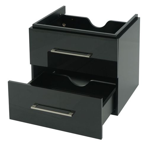 4057651395203 - Premium Waschbeckenunterschrank MCW-D16 Waschtischunterschrank Waschtisch Badmöbel hochglanz 60cm ~ schwarz 4057651395203 - Premium Waschbeckenunterschrank MCW-D16 Waschtischunterschrank Waschtisch Badmöbel hochglanz 60cm ~ schwarz