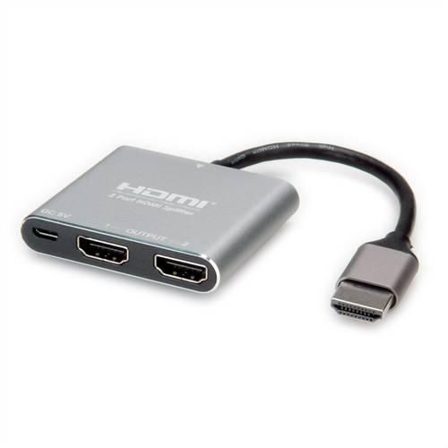 7630049610859 - Value - 14993585 HDMI-Splitter 3840 x 2160 Pixel Silber