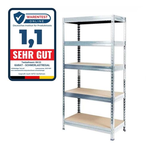 4251041624830 - karatcommercial Schwerlastregal Grizzly Verzinkt Höhe 220 cm Breite 90 cm 4251041624830 - karatcommercial Schwerlastregal Grizzly Verzinkt Höhe 220 cm Breite 90 cm