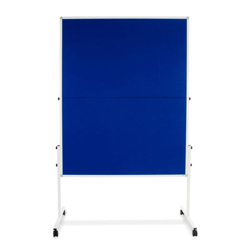 4059382086320 - Office Marshal Moderationstafel Blau Doppelseitig & klappbar Mit Rollen