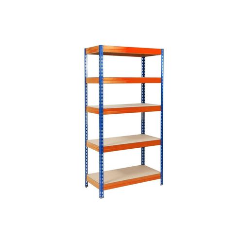4059382309030 - karatcommercial Schwerlastregal Grizzly Blau-Orange Höhe 180 cm Breite 120 cm