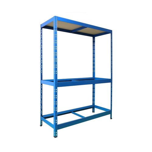 4064149277774 - office marshal Industrieregal 3 Fachböden Stahl 1300 x 500 x 1800 mm Blau 4064149277774 - office marshal Industrieregal 3 Fachböden Stahl 1300 x 500 x 1800 mm Blau