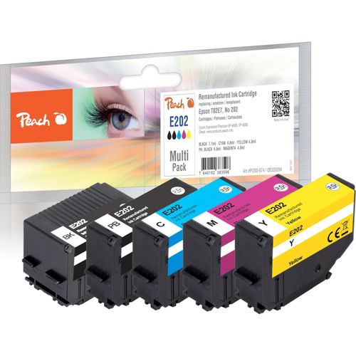 7640182383596 - E2E7 5 Druckerpatronen (bk bkph c m y) ersetzt Epson T02E7 No 202 C13T02E74010 für zB Epson Expression Premium XP -6000 (wiederaufbereitet) 7640182383596 - E2E7 5 Druckerpatronen (bk bkph c m y) ersetzt Epson T02E7 No 202 C13T02E74010 für zB Epson Expression Premium XP -6000 (wiederaufbereitet)