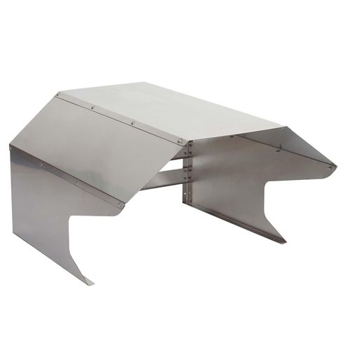 4057651317137 - Mähroboter-Garage MCW-L43 Dach Unterstand für Rasenmäher Metall 40x59x69cm ~ Edelstahl