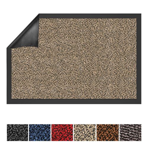 4251041681949 - Floordirekt - Schmutzfangmatte sky Ocker-schwarz 90 x 300 cm - Ocker Schwarz