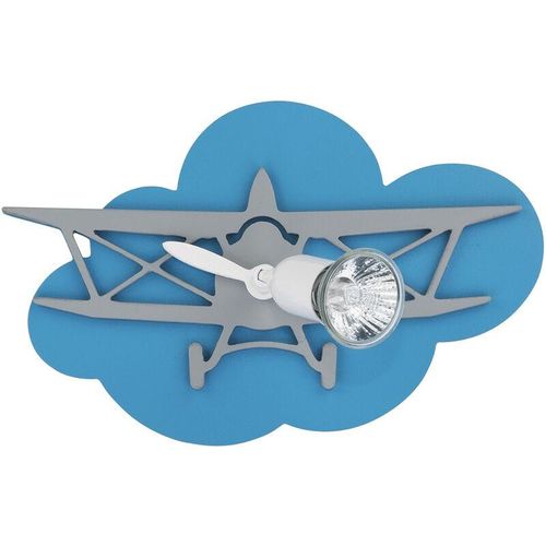 4251334621577 - Licht-erlebnisse - Kinderlampe plane in Blau - Blau