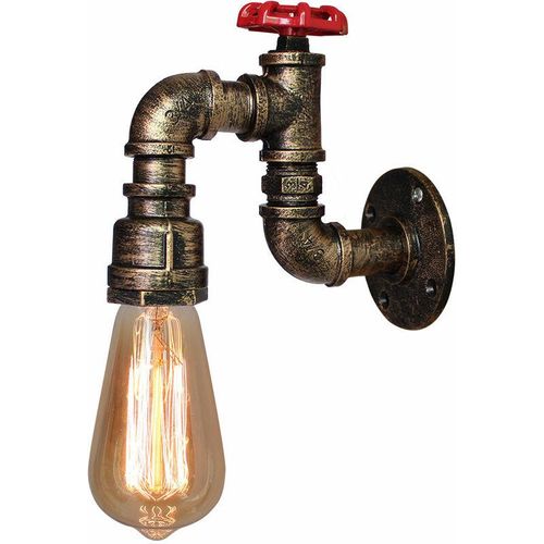 5080300223366 - Axhup - Wandleuchte Kerze Vintage Industrielle Retro Wasserrohr Wandlampe Art Lampe Decor für Wohnzimmer Esszimmer Bar Café - Bronze