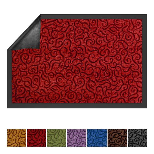 4251041667394 - Floordirekt - Sauberlaufmatten Brasil Dunkelrot 90 x 150 cm - Dunkelrot