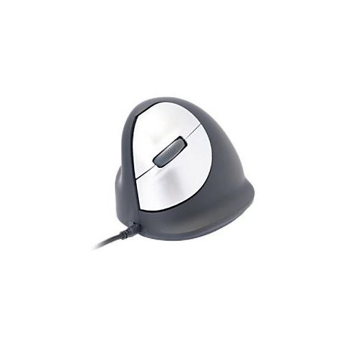 8719274491347 - R-GO Tools HE (RGOHELELA) Ergonomische Maus USB Größe L Schwarz Silber 5 Tasten 500 dpi 1500 dpi 2000 dpi 3500 dpi Ergonomisch