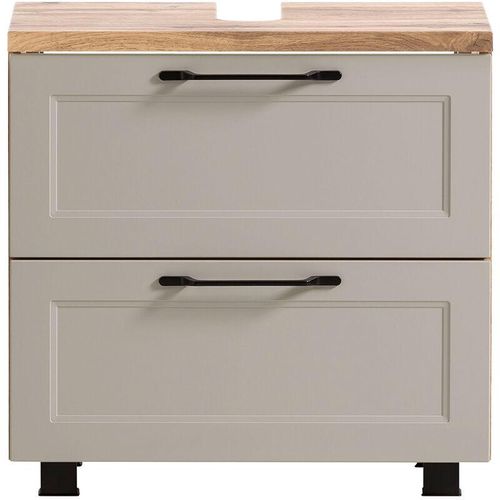 4066075081074 - Lomadox - Waschbeckenunterschrank 60 cm in kaschmir mit Wotan Eiche Nb MARLING-03 b h t ca 60 55 35 cm - beige