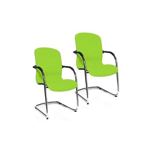 4014296066073 - 2 Besucherstühle Open Chair 110 OC690 T35 grün Stoff 4014296066073 2 Stück