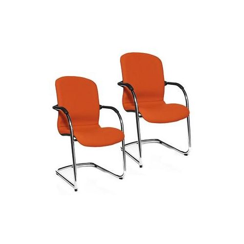 4014296053233 - 2 Besucherstühle Open Chair 110 OC690 T34 orange Stoff 4014296053233 2 Stück