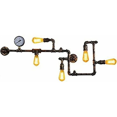 0738633566975 - Senderpick - Retro Metall Wandleuchte Bar Licht Wandlampe Industrielampe Wasserrohr Lampe