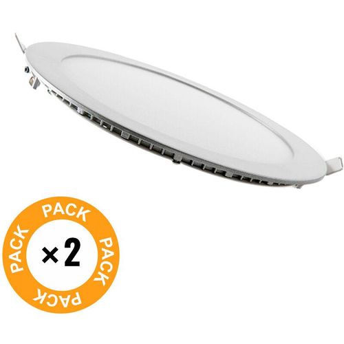 8445152201271 - Paket 2 Schlankes Downlight led 20W 1800Lm 6000ºK Runden 40000H [PE-1011P2-CW] - kaltes Weiß