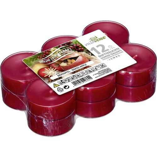 4019916503624 - Duftteelichter Jumbo Bratapfel h 23 cm ø 56 cm  12 er Pack Duftteelichte - Villa Verde