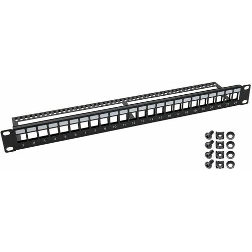 4010537644529 - 66445-02 utp Keystone-Patchpanel für Serverschrank 19 Zoll 24 Ports RJ45 Schwarz - HMF 4010537644529 - 66445-02 utp Keystone-Patchpanel für Serverschrank 19 Zoll 24 Ports RJ45 Schwarz - HMF