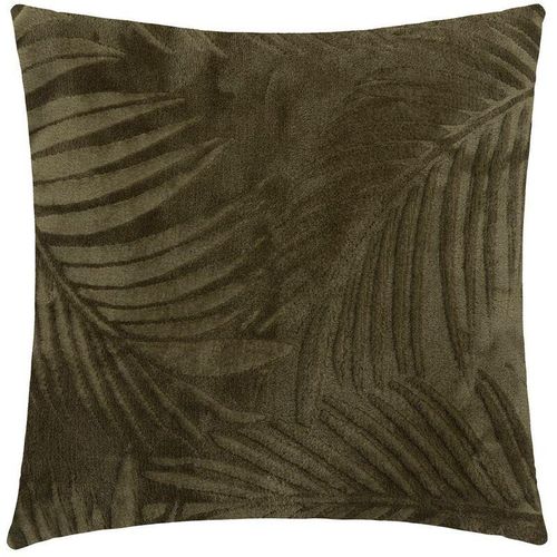 3560232698071 - Atmosphera - Kissen Zoa Flanell - Khakigrün - 40x40 cm Grüner Khaki