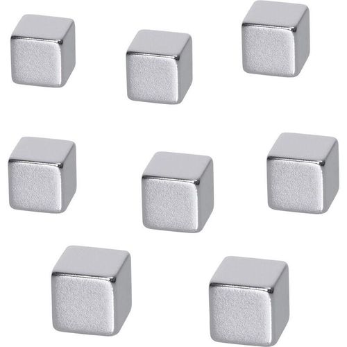 4057521000251 - PCE - be Board Neodym Magnet B3101 (b x h x t) 10 x 10 x 10 mm Würfel Silber 8 St B3101