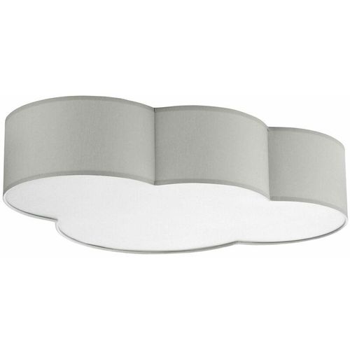 4255596631657 - Licht-erlebnisse - Kinderlampe Decke Wolke Grau 4x E27 Stoff Magnetschirm 62 cm Deckenleuchte - Grau