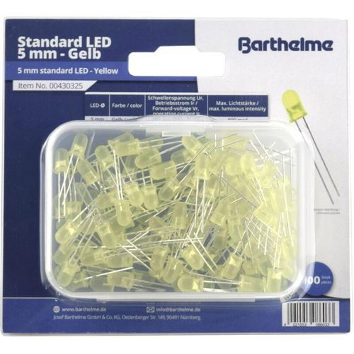 4021553086033 - LED-Sortiment Gelb Rund 5 mm 800 mcd 35 ° 30 mA 2 v - Barthelme 4021553086033 - LED-Sortiment Gelb Rund 5 mm 800 mcd 35 ° 30 mA 2 v - Barthelme